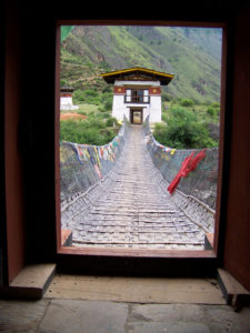 A bridge with steps leading to the top of it.
