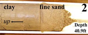 A piece of paper with the words fine sand written on it.